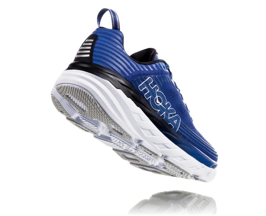 Hoka One One Koşu Ayakkabısı Erkek Mavi/Beyaz - Bondi 6 - WY9643527